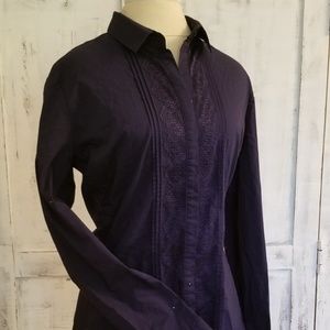 Lace detail dress shirt